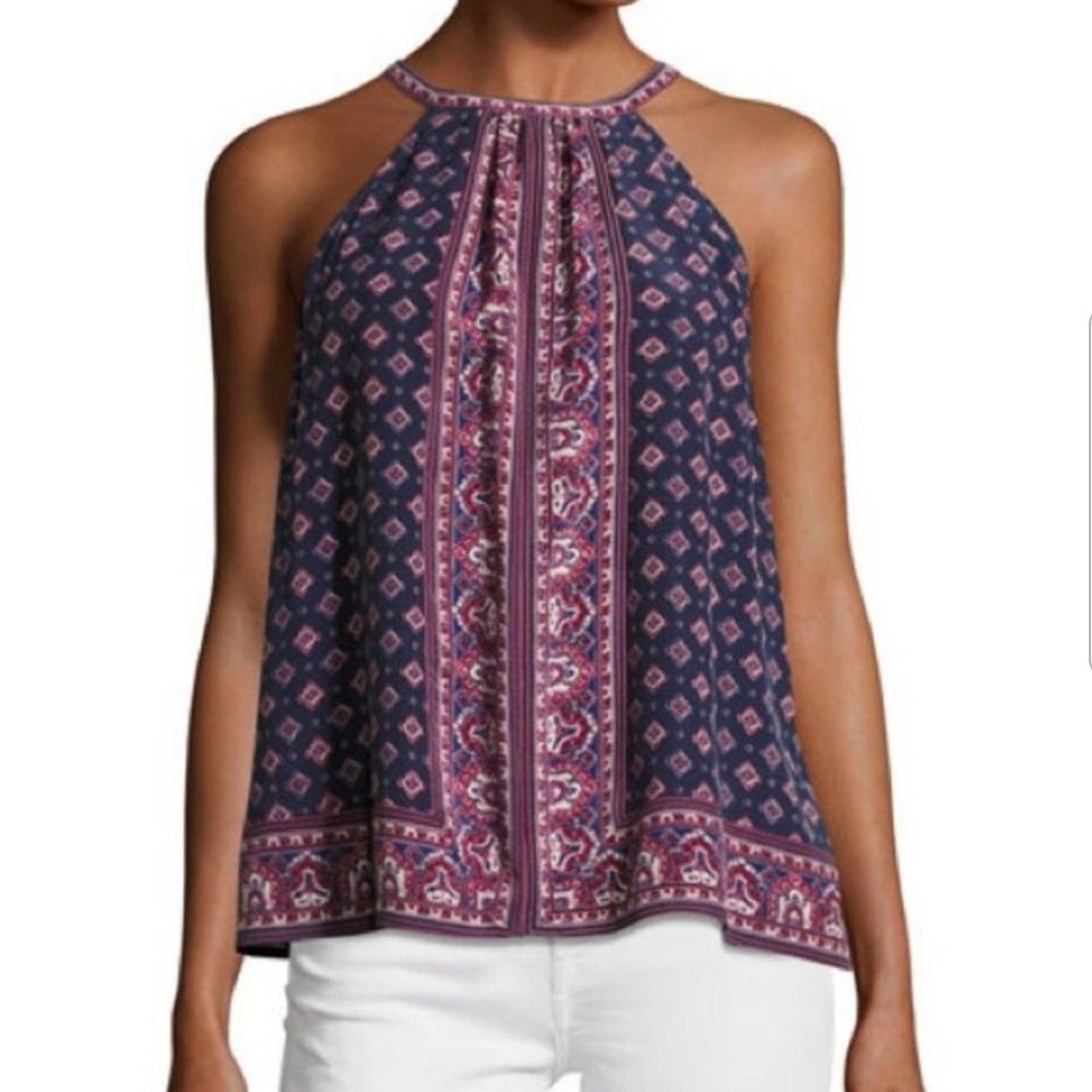 Joie Bradie Navy Blue Silk Tank Top S